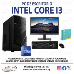 PC de Escritorio Intel Core i3